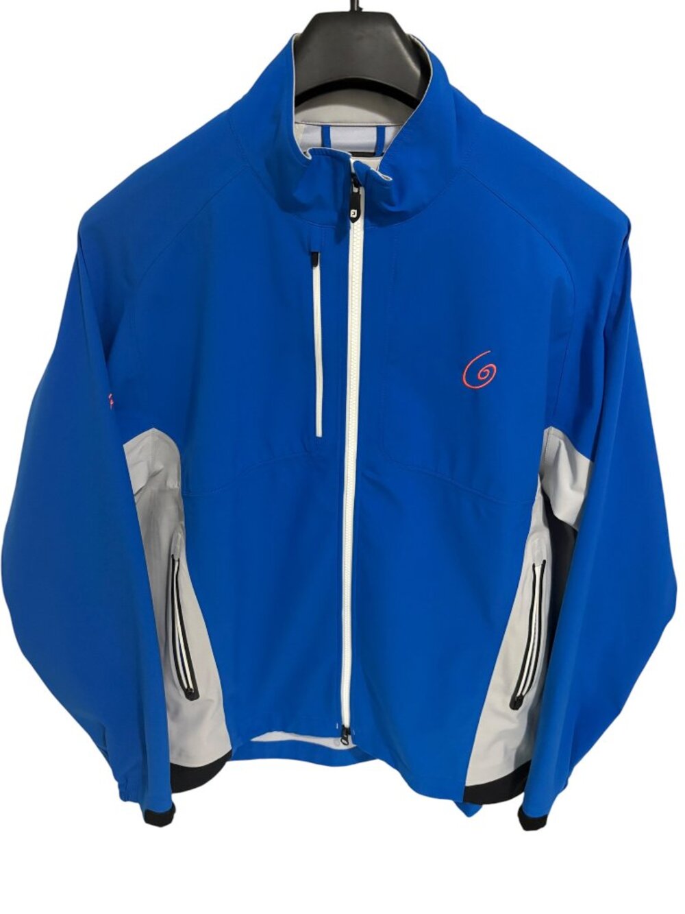 Footjoy Dryjoys TourXP Full Zip Golf Windbreaker Jacket Size XL Logo Blue